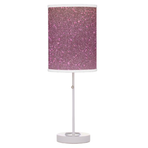 Gold Mauve Purple Sparkly Glitter Ombre Gradient Table Lamp