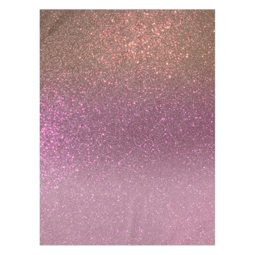 Gold Mauve Purple Sparkly Glitter Ombre Gradient Tablecloth