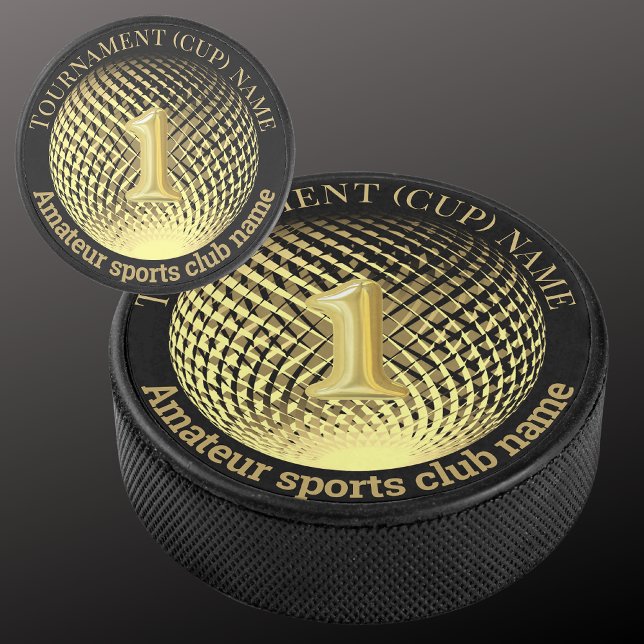 Gold medal 1st place winner hockey team  puck (Creator Uploaded)