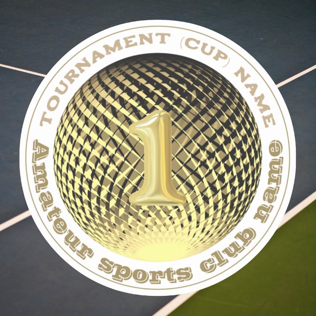 Gold medal 1st place winner round Sticker (Creator Uploaded)