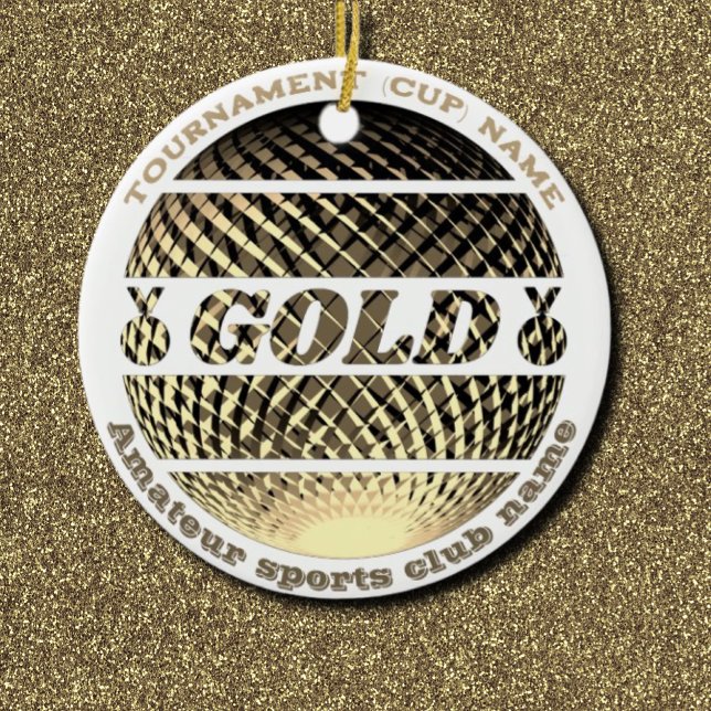 Gold medal, 1st place winner Sticker Ceramic Ornament (Creator Uploaded)