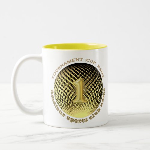 Gold medal 1st place winner Sticker Two_Tone Coffee Mug