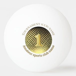 Gold medal 1st place winner table tennis ping pong ball