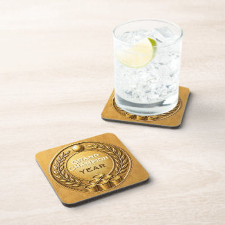 Gold Medal Beer Pong Tournament Championship Beverage Coaster