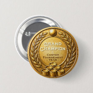 Gold Medal Beer Pong Tournament Championship Button