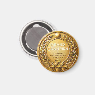 Gold Medal Beer Pong Tournament Championship Magnet
