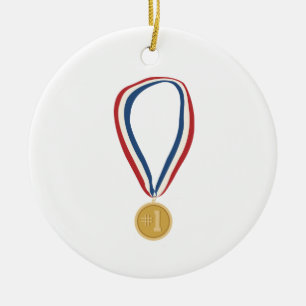 Gold Medal Ceramic Ornament