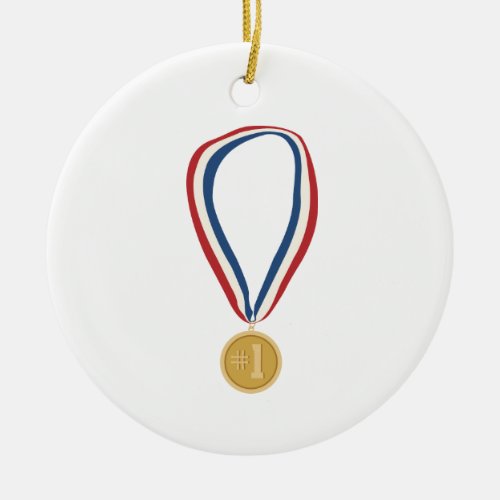 Gold Medal Ceramic Ornament