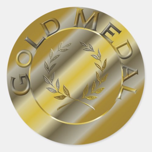 Gold Medal Classic Round Sticker