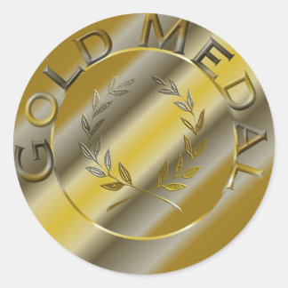 Gold Medal Classic Round Sticker