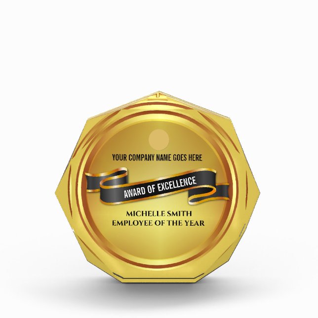 Gold medal company award laurel wreath banner LOGO (Front)