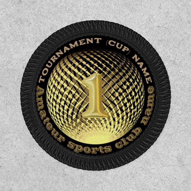 Gold medal first place winner award iron Patch (Front)