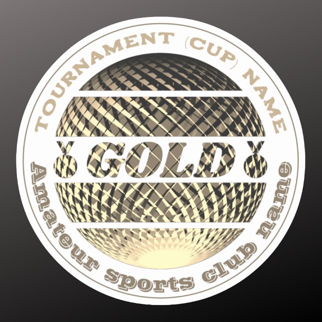 Gold medal first place winner champion round sticker (Creator Uploaded)