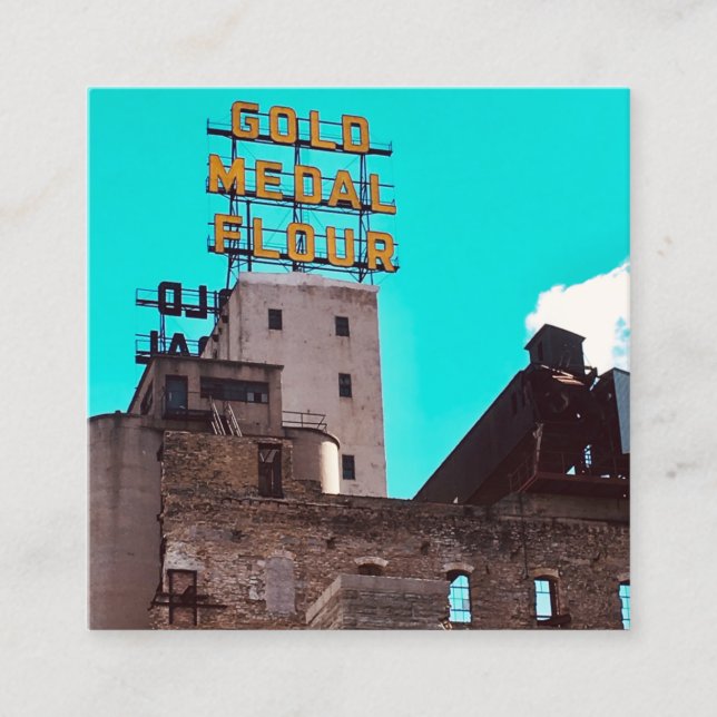 gold medal flour square business card (Front)