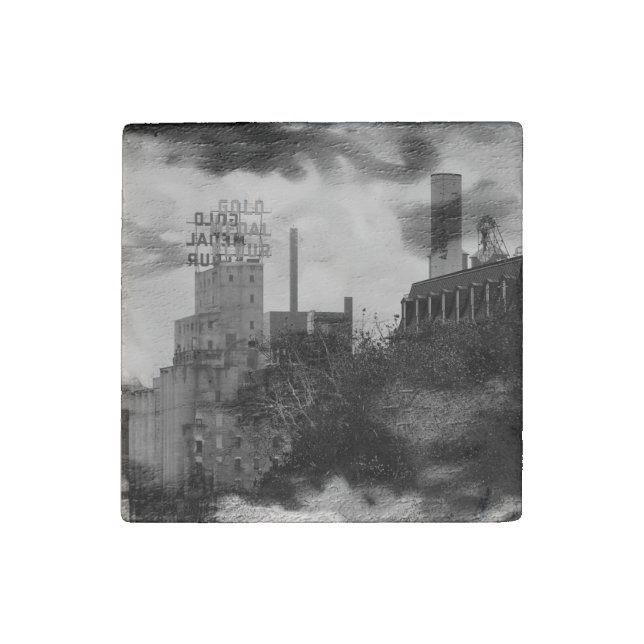 Gold Medal Sign Stone Magnet (Front)