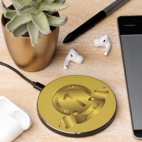 Gold Medal with Custom text One Award Winner Wireless Charger