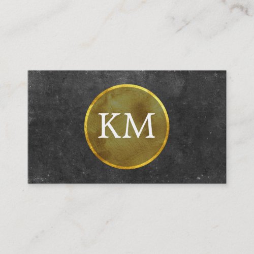 Gold Medalion  Deluxe Slate Business Card