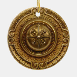 Gold Medallion 1 Ceramic Ornament