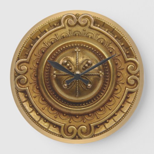 Gold Medallion Large Clock