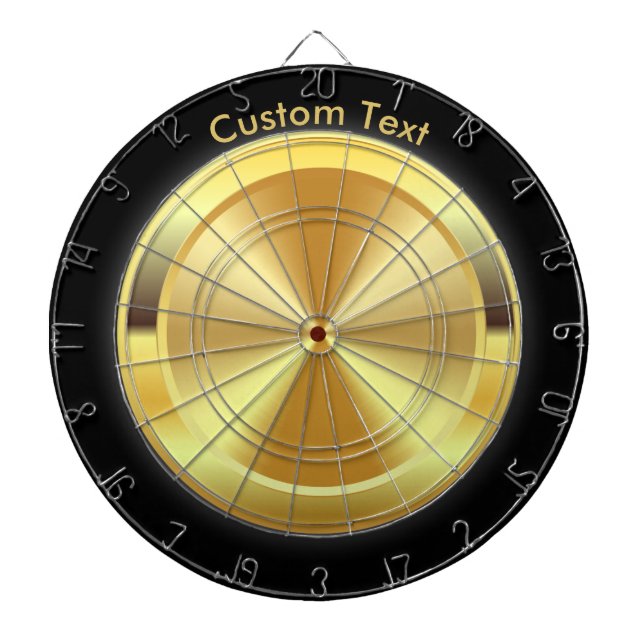 Gold Medallion Personalized Dartboard (Front)
