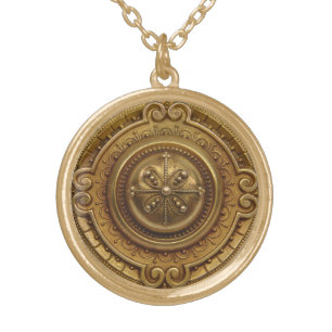 Gold Medallion Plated Necklace