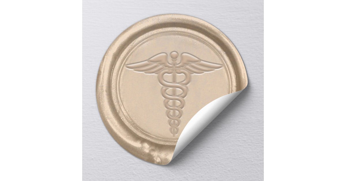 Gold Medical Caduceus Symbol Nurse Doctor Wax Seal | Zazzle