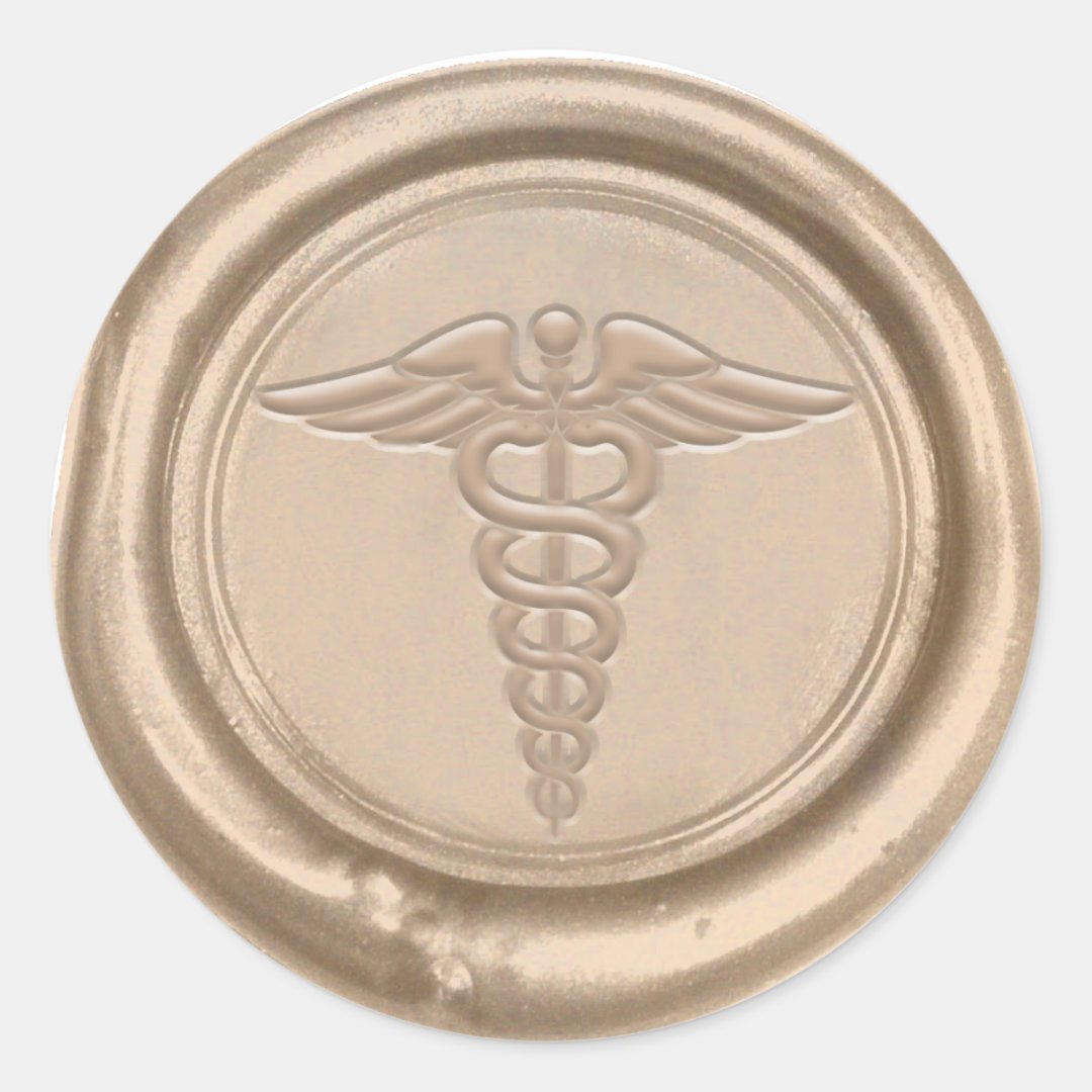Gold Medical Caduceus Symbol Nurse Doctor Wax Seal | Zazzle