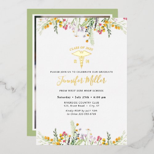 Gold Medical Nursery Graduation Wildflowers