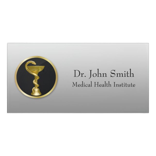 Gold Medical Professional Hygieia Bowl Door Sign (Classic Front)