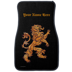 Gold Medieval Lion Car Mat