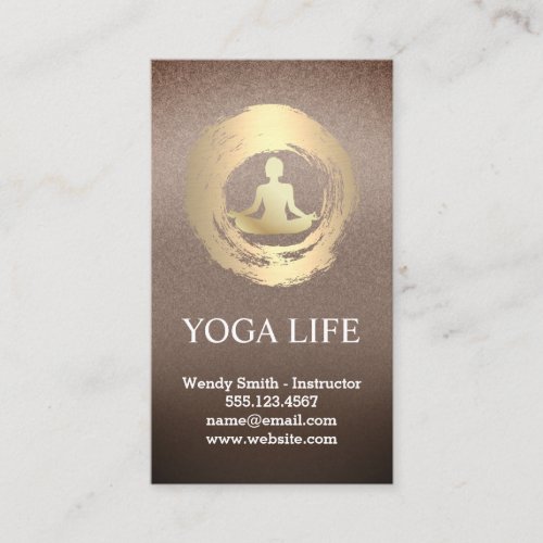 Gold Meditation Logo  Yoga Business Card