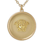 Gold Medusa Medallion Gold Plated Necklace at Zazzle