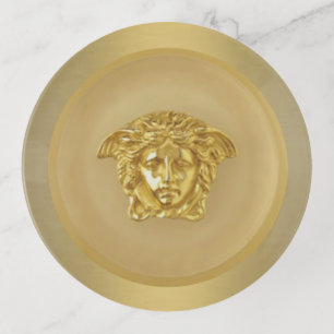 Gold Medusa Medallion Trinket Tray