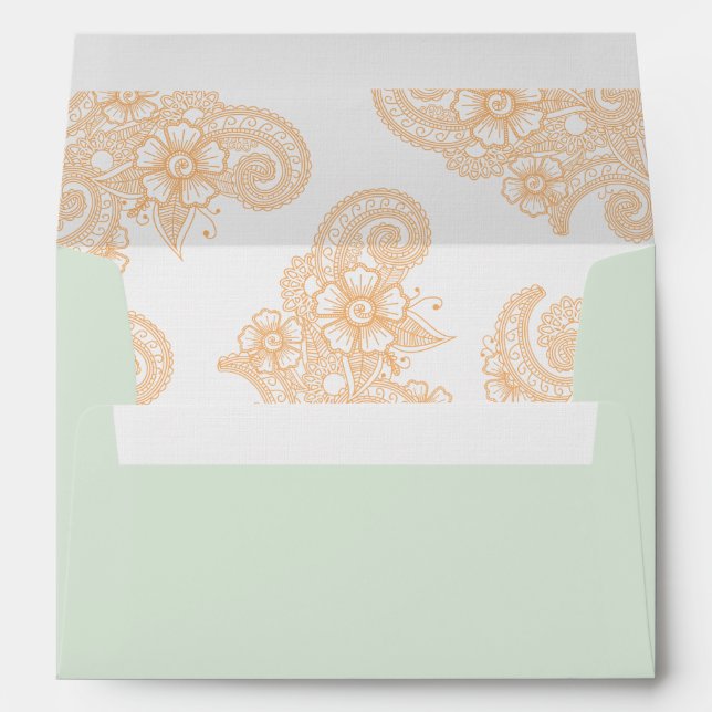 Gold Mehndi Envelope (Back (Bottom))