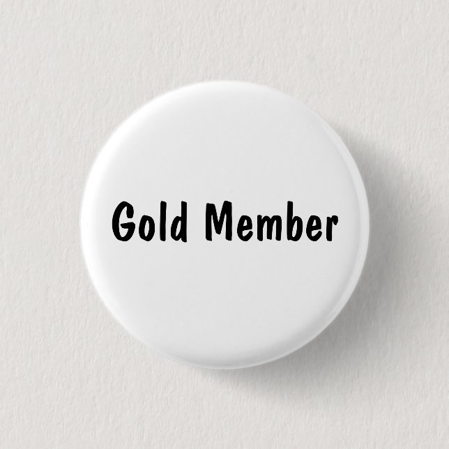 Gold Member Pinback Button (Front)