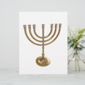 gold menorah (Standing Front)