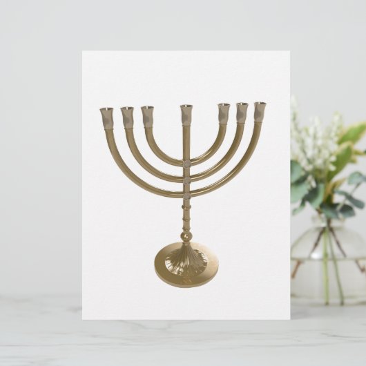 gold menorah (Standing Front)