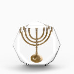 gold menorah acrylic award<br><div class="desc">Menora, channukah,  gold metallic,  hannukah,  hebrew,  holidays,  jew,  jewish,  judaism,  menorah, chanukah, hannuka, channuka, christmukah, christmukkah, judaica rabbi</div>