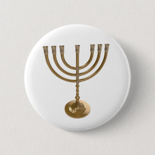 gold menorah button