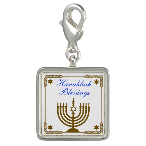 Gold Menorah Charm