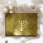 Gold Menorah Hanukkah Card<br><div class="desc">Holiday themed items designed by Umua. Printed and shipped by Zazzle or their affiliates.</div>