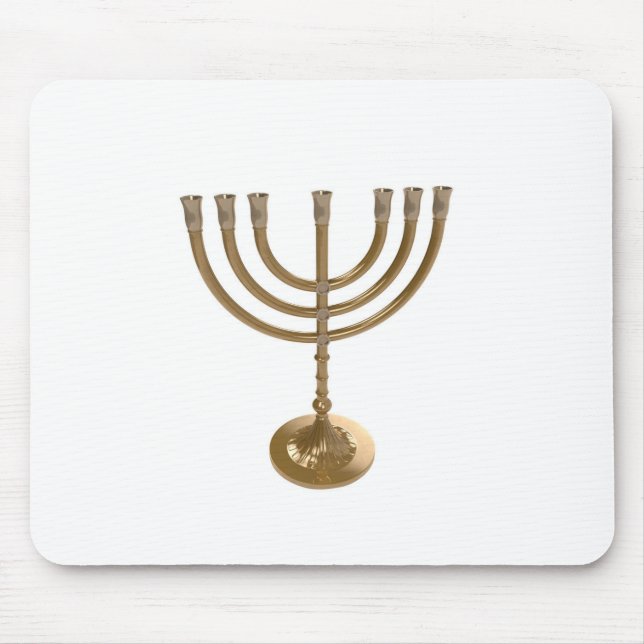 gold menorah mouse pad (Front)