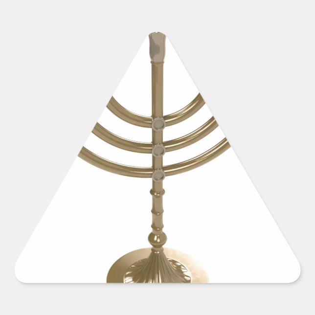 gold menorah triangle sticker (Front)