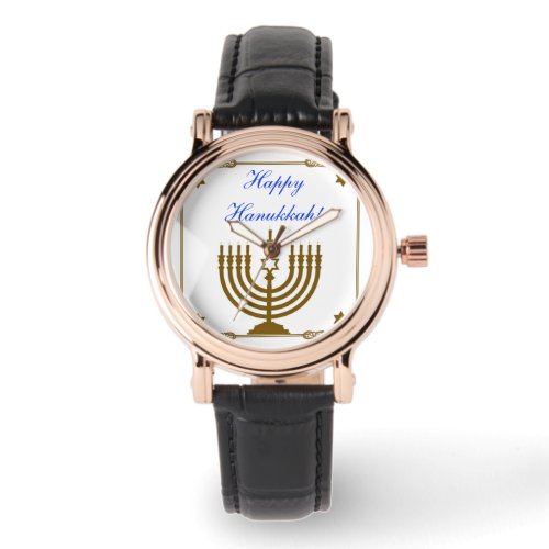 Gold Menorah Watch