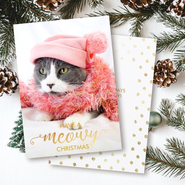 Gold MEOWY Personal Cat Photo Pet Holiday (Creator Uploaded)