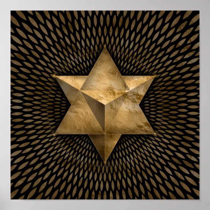 Gold Merkabah Poster | Zazzle