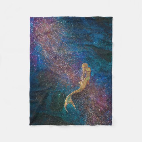 Gold Mermaid Fleece Blanket