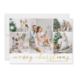Gold Merry Christmas Photo Card Five Pictures Gold Merry Christmas Photo Card Five Pictures