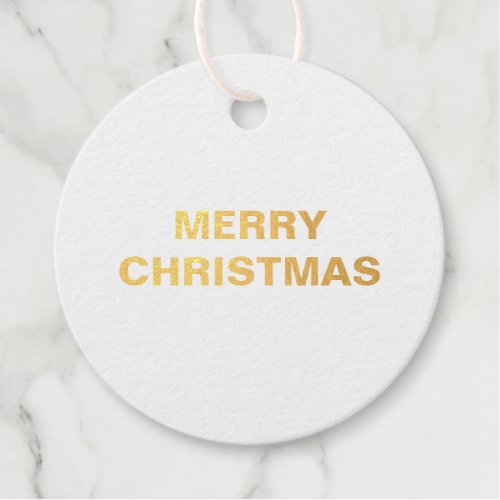GOLD MERRY CHRISTMAS SIMPLE  FAVOR TAGS