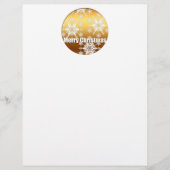 Gold Merry Christmas Snowflakes - (Front)